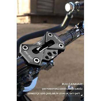 Spirit Beast Motosiklet Gidon Modifiye Tutucu ��levli Styling �apraz Pleytli Bar