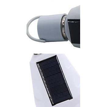 12W Gne Enerjili LED Solar Lamba Tanabilir Gne Enerjisi Panelli 