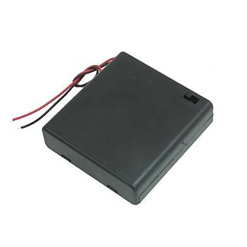 6V Pil Kutusu On-Off Anahtarl 4x1.5V AA Pil Tutucu