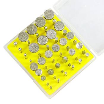 Elmas Taşlama Kafa Zımpara 50 li Set 3.0mm Shank Büyük Boy  