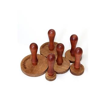 Mühürcüm Kişiye Özel Ahşap Mühür Damga 3 cm çap Yuvarlak MAD3