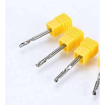 Grav�r Tek Kenarl� Freze B��a�� Spiral Akrilik Kesme 3.175x12mm 