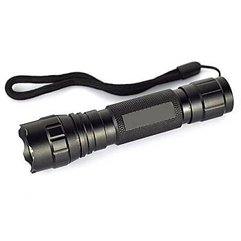 UV 365 NM 3W KIRMIZI IŞIK LED FENER 18650