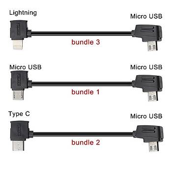 DJI Mavic 2 Zoom Mikro USB Veri Kablosu 10 cm Telefonlar Ýçin Siyah Renk