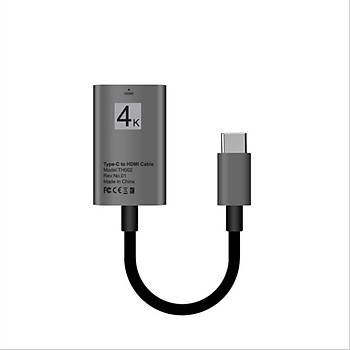 Tip-C Telefondan TV ye HDMI 4K HD TV Görüntü Aktarma Adaptörü USB 3.1 