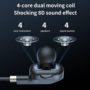 8D Dinamik 4 Hoparlrler Subwoofer Bt 5.0 Ense Kulaklk TF Kart