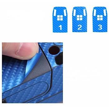 Dji Spark için Mavi Karbon Grafik Su Geçirmez PVC Cilt Çýkartma Seti