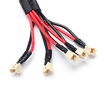 5li Lipo Eachine H8C Mini Pil iin arj Kablosu ve 5 li oklayc