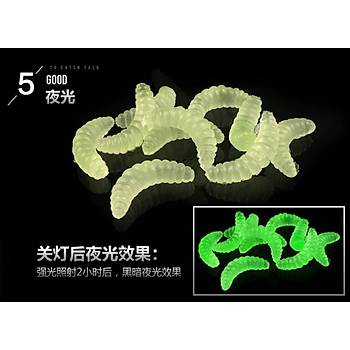PROFISHER 125 Adet Silikon Sahte Kurt Yem 2.4*0.4 cm 0.5 gr Horsemouth  