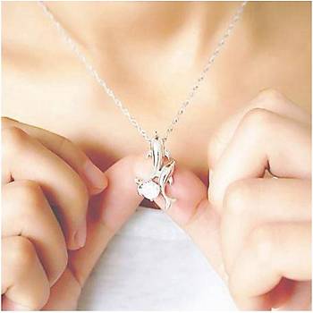ift Yunus Zirkon Tal Rhinestones Kakma Ksa Zincirli Kolye Gm Kaplama