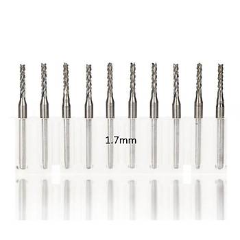 Tungsten Karbr PCB Kesme CNC Freze Ahap leme 1.7mm 10 Adet 