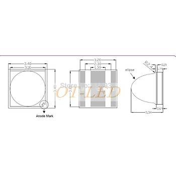 LG UV 5W 365nm LG3535 20mm PBC Board Boncuk Led