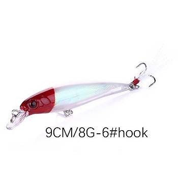 PROFISHER 4 Renk Set 2 Kanca Sahte Balık Yem 8 gr 9 cm Minoru B