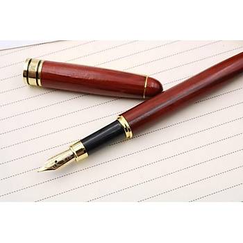 Kırmızı Ağaç Dolma Kalem Kaligrafi Profesyonel İmza Hediyelik