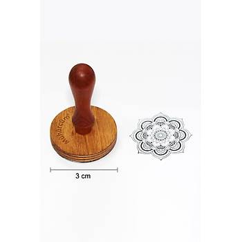 Mühürcüm Kişiye Özel Ahşap Mühür Damga 3 cm çap Yuvarlak MAD3