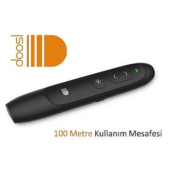 Doosl Kablosuz Sunum Kumandası RF 2.4GHz PPT Powerpoint Clicker USB Alıcılı 