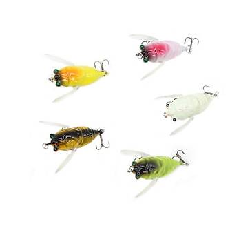 PROFISHER 5 Renk Set 2 Kanca Sahte Bal�k Yem 6 gr 5 cm Cicada