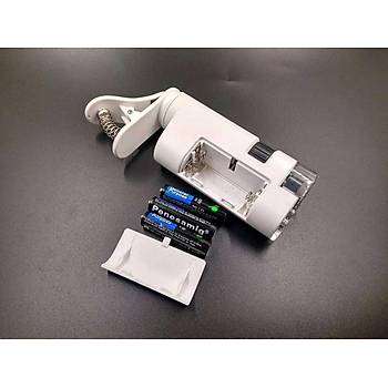 40-60X B�y�te� Zoom Ayarl� Led I��kl� Evrensel Telefon Klipli 