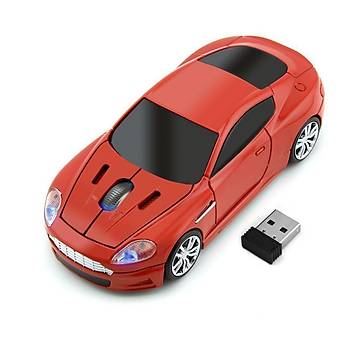 Optik Mouse 2.4GHz Ergonomik Kablosuz Aston Araba Şeklinde 