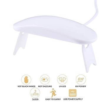 UV LED Lamba 6W Trnak Oje Kurutma Makinesi Tanabilir Mikro USB Kablosu 