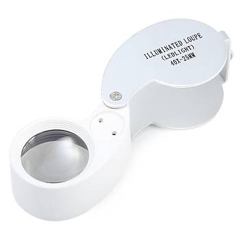 Mini 40X Lp LED Ikl Kuyumcu Katlanr Byte Kutulu