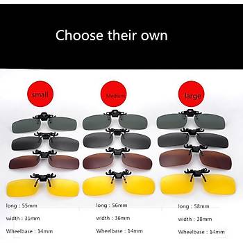 Clip-on Polarize Gne Gzl Menteeli Siyah Lens 