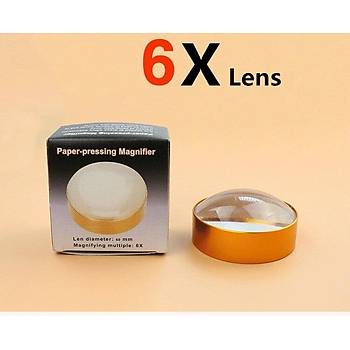6X Byte 60mm Cam Kubbeli Lens Metal Kasa Rahat Okuma