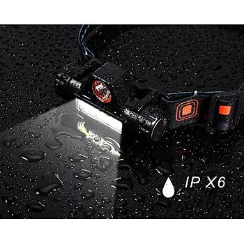 Kafa Lambas� Cob + XPE Led �arjl� Dahili Pil M�knat�sl� 2 Modlu