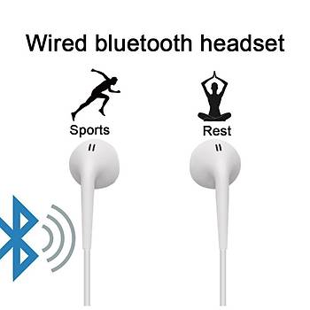 Bluetooth CSR V4.1 Mikrofonlu Kablosuz Stereo HiFi Spor Ense Kulaklýk 