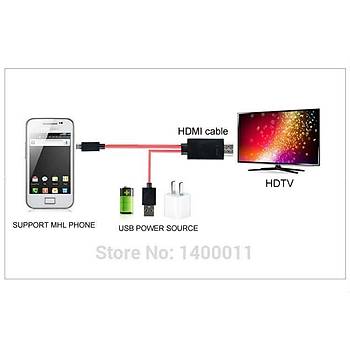 Telefondan-TV'ye HDMI HD TV Kablo Adaptörü 1080P