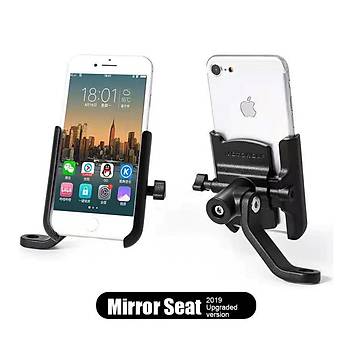 Al�minyum Motorsiklet Cep Telefonu Tutucu Stand USB �arj ��k��l� Dikiz Aynas� Alt� Montaj