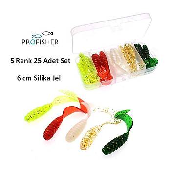 PROFISHER Silika Jel Sahte Yumuşak Yem 6 cm 1,8 gr Plastik Kutuda    