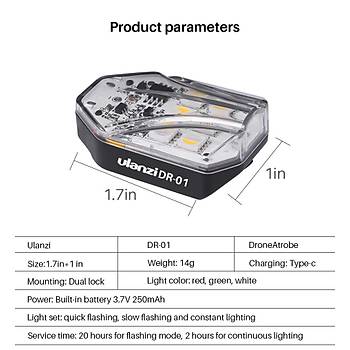 Dji Mavic Pro ��in Navigasyon I���� Led �akarl� Lamba 5Km Mesafe