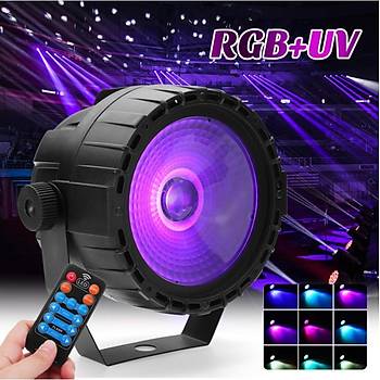 30 Watt UV+RGB LED Sahne Ik Uzaktan Kumanda Kendinden Tahrikli Ses Kontrol 