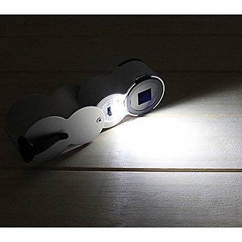 45x 22mm Katlan�r �l�ekli Optik Lens 2 Beyaz Led 1 UV Led I��kl� 