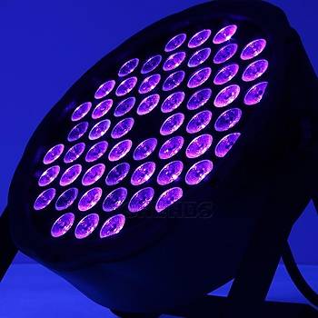 54 LED UV Mor Sahne Işık DMX 8 Kanal Ultraviyole Strobe Projeksiyon Lamba