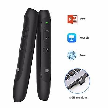 Doosl Kablosuz Sunum Kumandası RF 2.4GHz PPT Powerpoint Clicker USB Alıcılı 