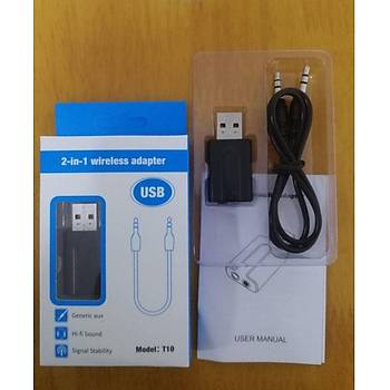 Usb Bt 5.0 Kablosuz LL Verici Alıcı Hifi Ses Modülü 15 Metre Handsfree Aux