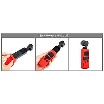 Dji Osmo Pocket ��in Renkli Silikon Koruyucu K�l�f Buyun Ask�l� Kordon