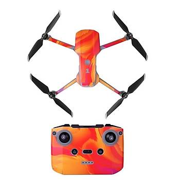 DJI Mavic Air 2 PVC Etiket Koruyucu Film Gvde Kol Kumanda Pil