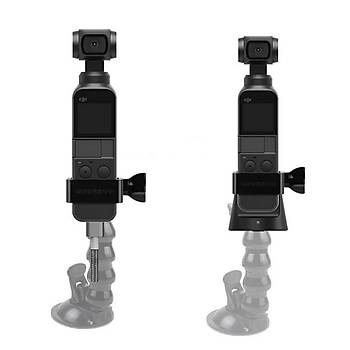 Dji Osmo Pocket Alüminyum Araç Vantuz Dirsek Tutucu 1/4 Dişli Adaptör Stabilizer