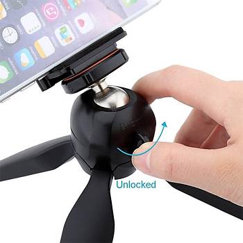 Mini Tripod + Telefon Tutucu Klip SLR Dijital Kamera Aksiyon Kamera   