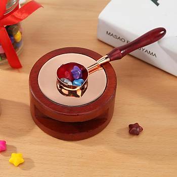 Ah�ap Sapl� Retro Mum M�h�r� Eritme Ka���� Rose Gold