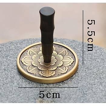 M�h�r Mumu Pirin� Damga 50mm 3D Lotus Desen B + Sandal A�ac� Sap