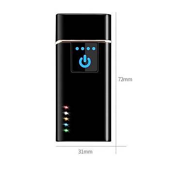 Alevsiz Çakmak Parmak İzi Dokunmatik Sensör Led Gösterge USB Şarjlı Süper-ince 