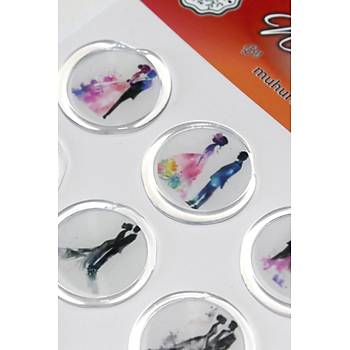 M�h�rc�m 12 Adet Haz�r Kendinden Yap��kanl� Davetiye Sticker M�h�r KYSM104