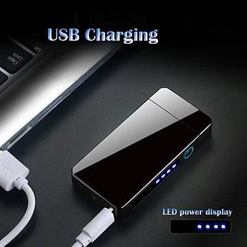 Tesla Elektronik Çift Ark Plazma Alevsiz Rüzgar Çakmak USB Şarj Edilebilir