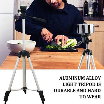 Al�minyum Tripod Stand Telefon Tutucu Aparat� 4 Segmentli  Naylon Ta��ma �antal� 