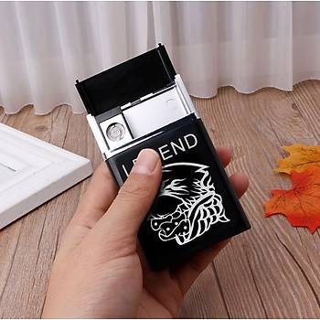 Alevsiz USB Şarjlı Paket İçi Gizli Çakmak Sigara Paketi Muhafaza Kutusu