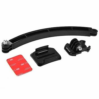 PULUZ Aksiyon Kamera Motosiklet Bisiklet Kask Uzatma Kolu + Toka + 3 M Sticker